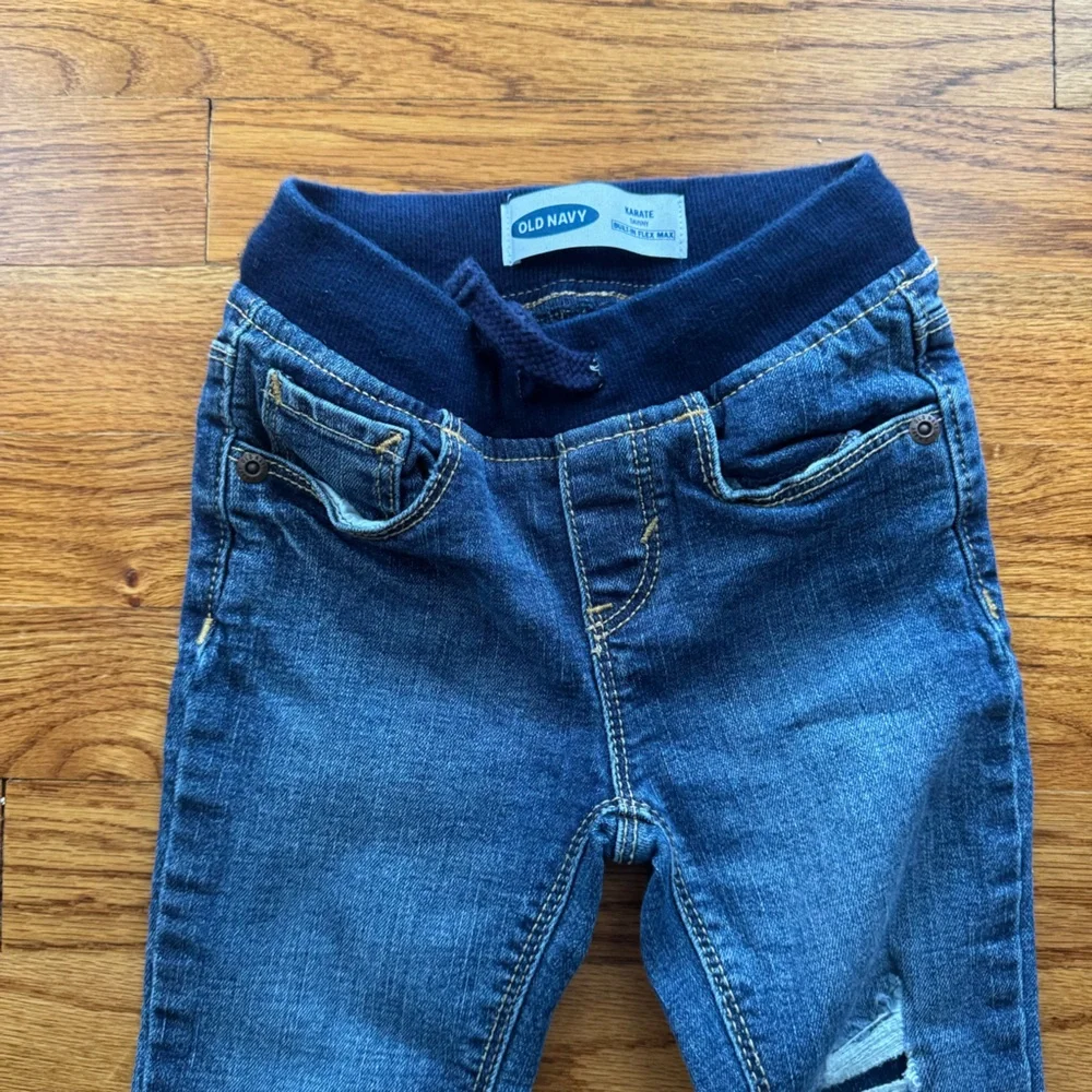 Old Navy Jeans Toddler Karate Skinny Pull On Functional Drawstring Waist